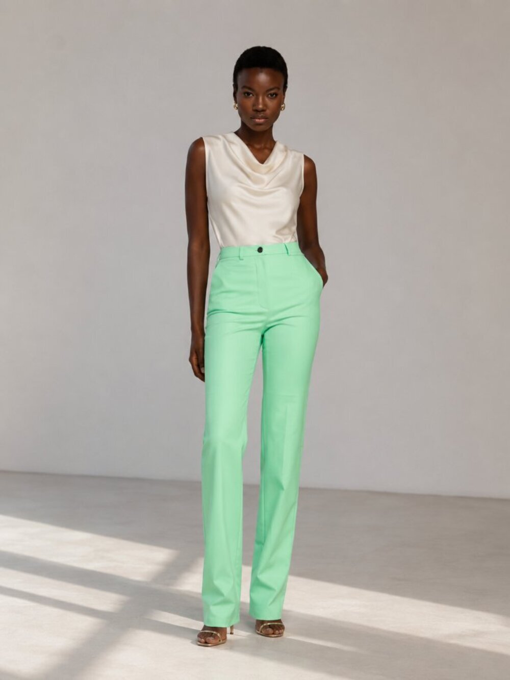 Cultnaked Mint Killa Vegan Leather Pants in Green NEW NWT